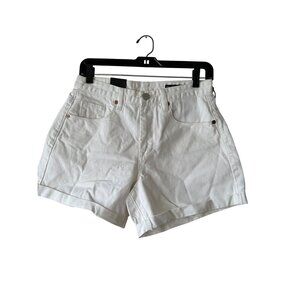 Blanknyc The Perry White Denim Mom Shorts Size 27 Beach Casual Belt Loops